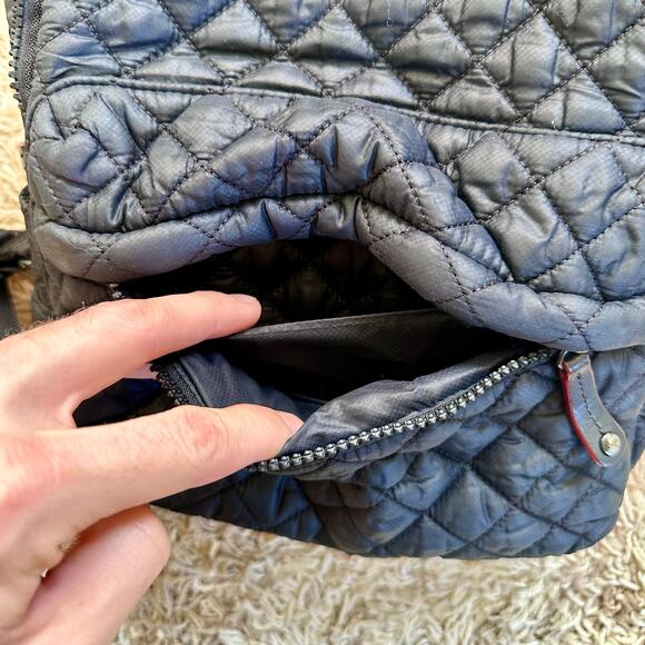 MZ Wallace Black Camouflage Mini Quilted Backpack Puffer Size M - Picture 7 of 16